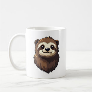 Vintage Sloth Face Retro Wildlife Graphic 2 Coffee Mug