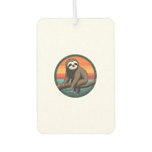 Vintage Sloth Graphic Retro Jungle Animal Art 2 Air Freshener