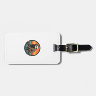 Vintage Sloth Graphic Retro Jungle Animal Art 2 Luggage Tag