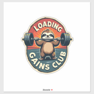 Vintage Sloth Gym Humour Installing Muscles Shirt 