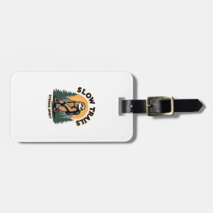 Vintage Sloth Hiking Adventure Quote Design 2 Luggage Tag