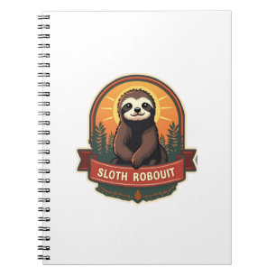 Vintage Sloth Illustration Retro Nature Art 2 Notebook
