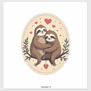 Vintage Sloth Love Retro Valentine Shirt 2