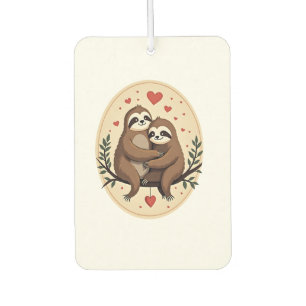 Vintage Sloth Love Retro Valentine Shirt 2 Air Freshener