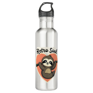 Vintage Sloth Lover Cute Retro Animal Design 2 710 Ml Water Bottle