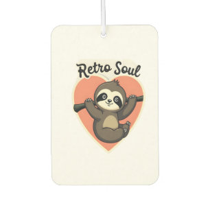 Vintage Sloth Lover Cute Retro Animal Design 2 Air Freshener