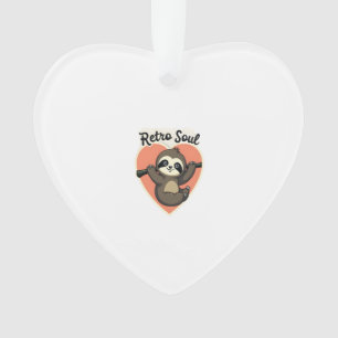 Vintage Sloth Lover Cute Retro Animal Design 2 Ornament