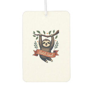 Vintage Sloth Lover Retro Cute Hanging Sloth Shirt Air Freshener