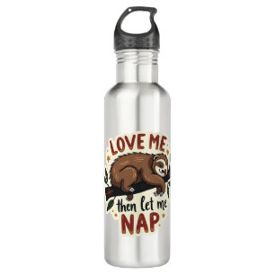 Vintage Sloth Quote Cute Sleepy Animal Design 2 710 Ml Water Bottle