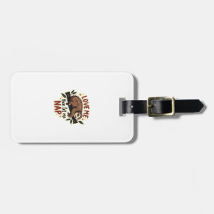 Vintage Sloth Quote Cute Sleepy Animal Design 2 Luggage Tag
