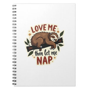 Vintage Sloth Quote Cute Sleepy Animal Design 2 Notebook