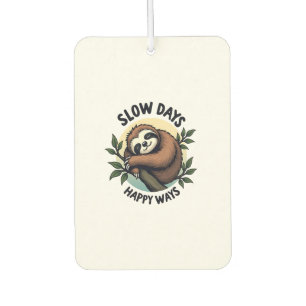Vintage Sloth Quote Relaxed Nature Graphic 2 Air Freshener