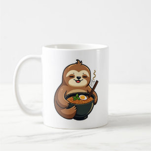 Vintage Sloth Ramen Noodle Lover Art 2 Coffee Mug
