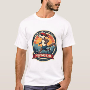 Vintage Sloth Runner Funny Race Day Graphic 2 T-Shirt