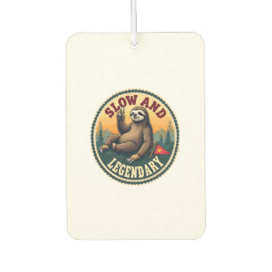 Vintage Sloth Shirt Funny Retro Slow and Legendary Air Freshener