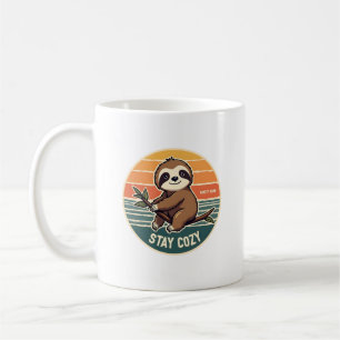 Vintage Sloth Shirt Take It Slow Stay Cozy 2 Coffee Mug