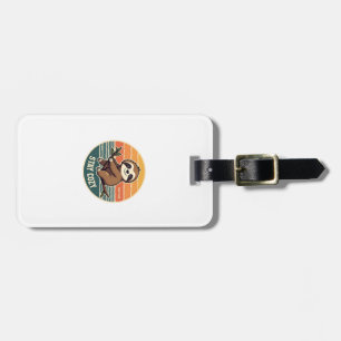 Vintage Sloth Shirt Take It Slow Stay Cozy 2 Luggage Tag