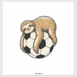 Vintage Sloth Soccer Ball Cute Animal Shirt Design