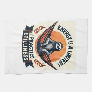 Vintage Sloth Spirit Animal Cute Boho Wildlife Art Kitchen Towel