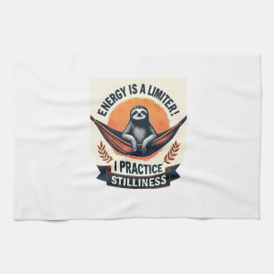 Vintage Sloth Sunset Retro Forest Animal Art 2 Kitchen Towel