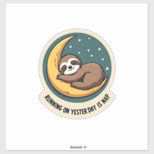 Vintage Sloth Tired Quote Funny Retro Animal Desig