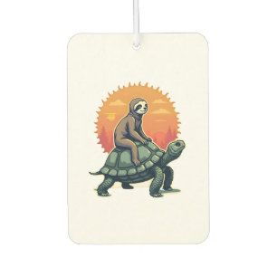 Vintage Sloth Turtle Retro Animal Ride Shirt 2 Air Freshener