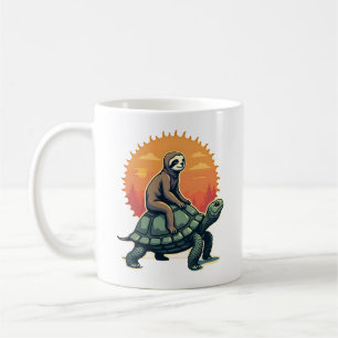 Vintage Sloth Turtle Retro Animal Ride Shirt 2 Coffee Mug