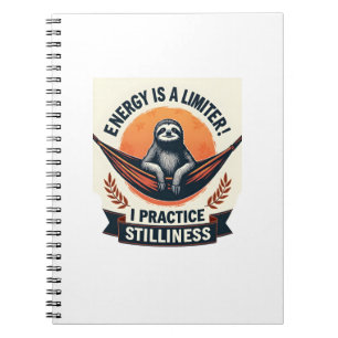 Vintage Sloth Turtle Rider Retro Vector Art 2 Notebook