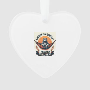 Vintage Sloth Turtle Rider Retro Vector Art 2 Ornament