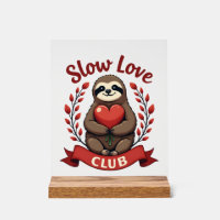 Vintage Sloth Valentine Cute Heart Hands Art 2