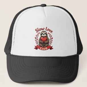 Vintage Sloth Valentine Cute Heart Hands Art 2 Trucker Hat