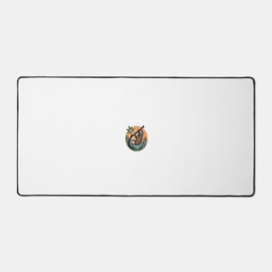 Vintage Sloth Vector Retro Wildlife Badge 2 Desk Mat