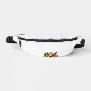 Vintage Sloth Vector Retro Wildlife Badge 2 Fanny Pack