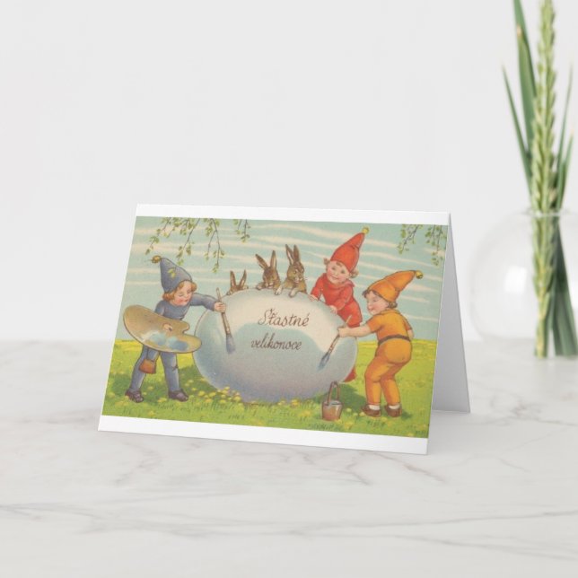 Vintage Slovak / Czech Easter Card (Front)