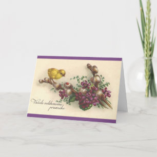 Vintage Slovenian Easter Greeting Card
