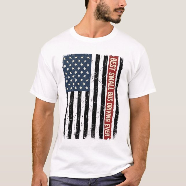 Vintage Small Bus Driver Flag Shirt Design_1 (Front)