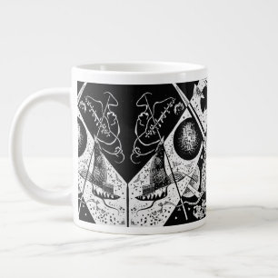 Vintage Small Worlds VI - Kandinsky Abstract Art Large Coffee Mug