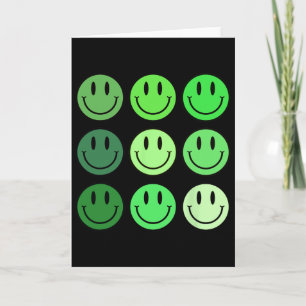 Vintage Smile Face Vibe Happy Smiling Face St Patr Card