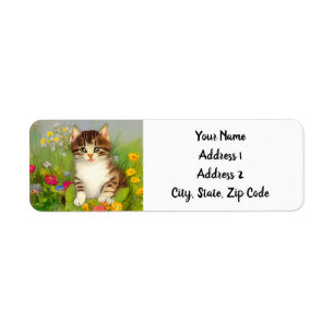 Vintage Smiling Cat Illustration