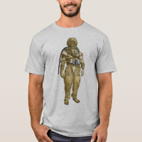 Vintage Smiling Diver with Diving Helmet and Belt