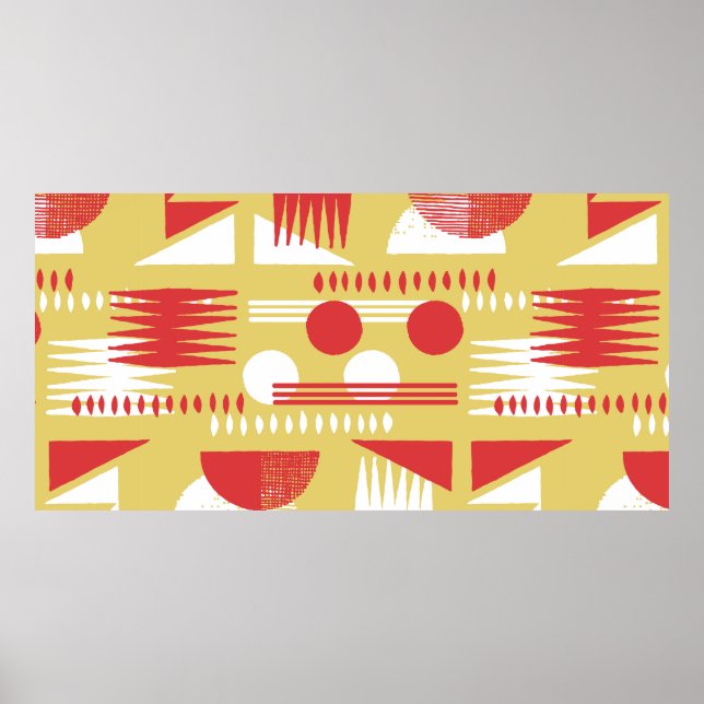 vintage smokeless abstract geometric modern style  poster (Front)