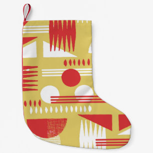 vintage smokeless abstract geometric modern style small christmas stocking