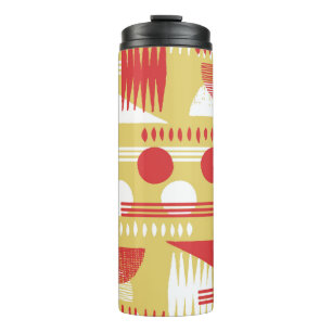 vintage smokeless abstract geometric modern style  thermal tumbler