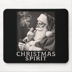 Vintage Smoking Santa Claus Christmas Funny Srit C Mouse Pad