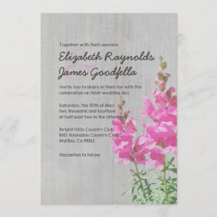 Vintage Snapdragon Wedding Invitations