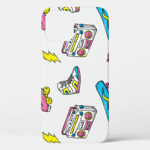 Vintage Sneakers Radio Skateboard Theme iPhone 12 Case