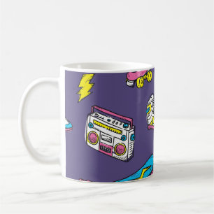 Vintage Sneakers Skateboard Retro Theme Coffee Mug