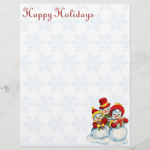Vintage Snow Family Letterhead