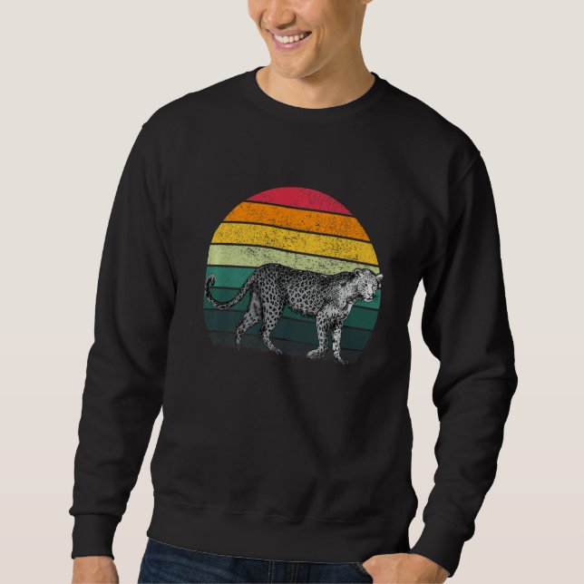 Vintage Snow Leopard Tigar Snow Leopard Sweatshirt (Front)