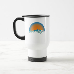 Vintage Snow Mountain Peak Travel Mug